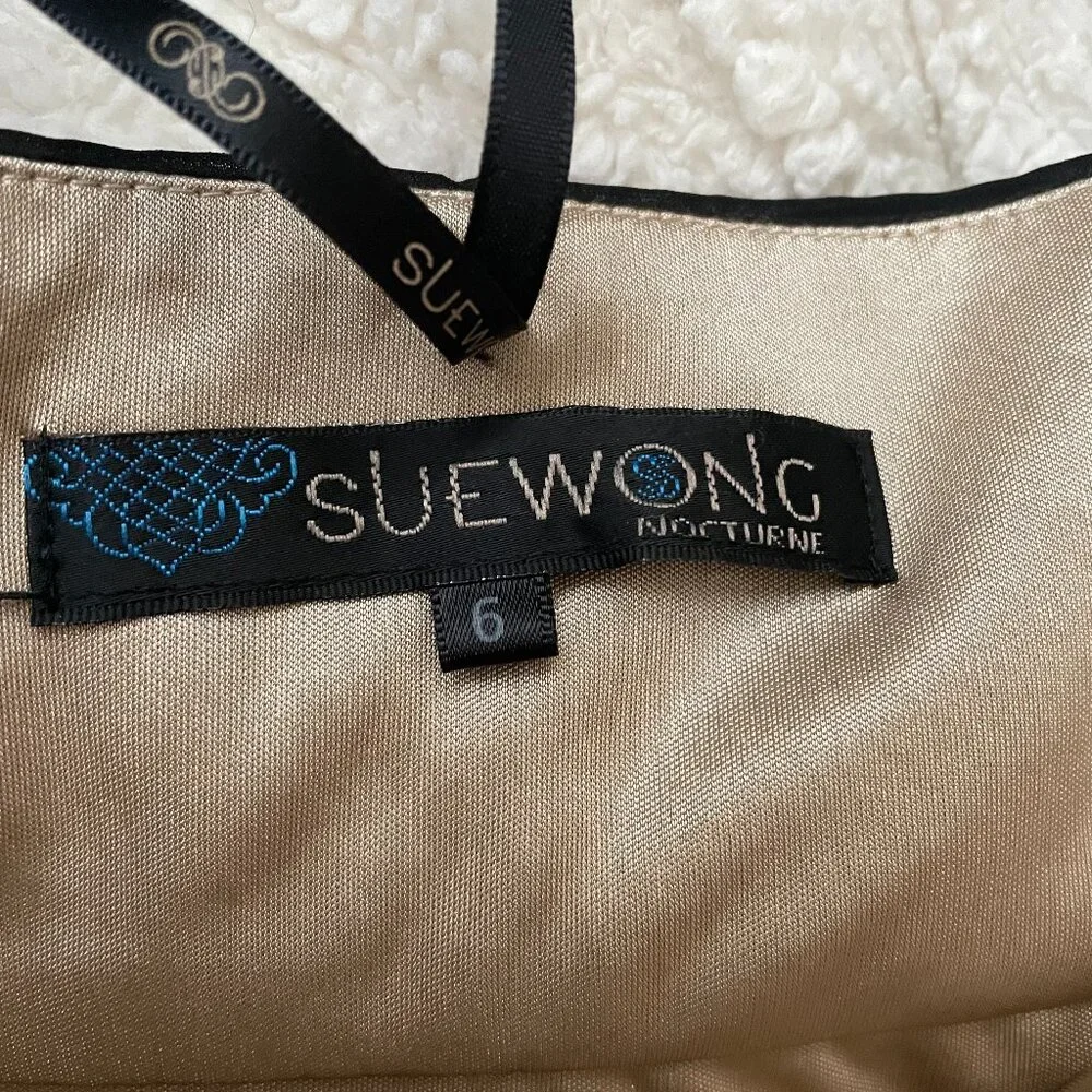 Stunning Sue Wong Strapless Dress Sz 6 - Picture 3 of 3